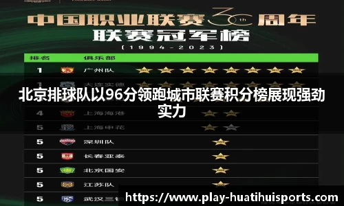 北京排球队以96分领跑城市联赛积分榜展现强劲实力